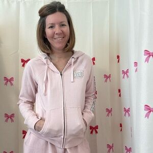 Aeropostale Light Pink Hoodie with Logo